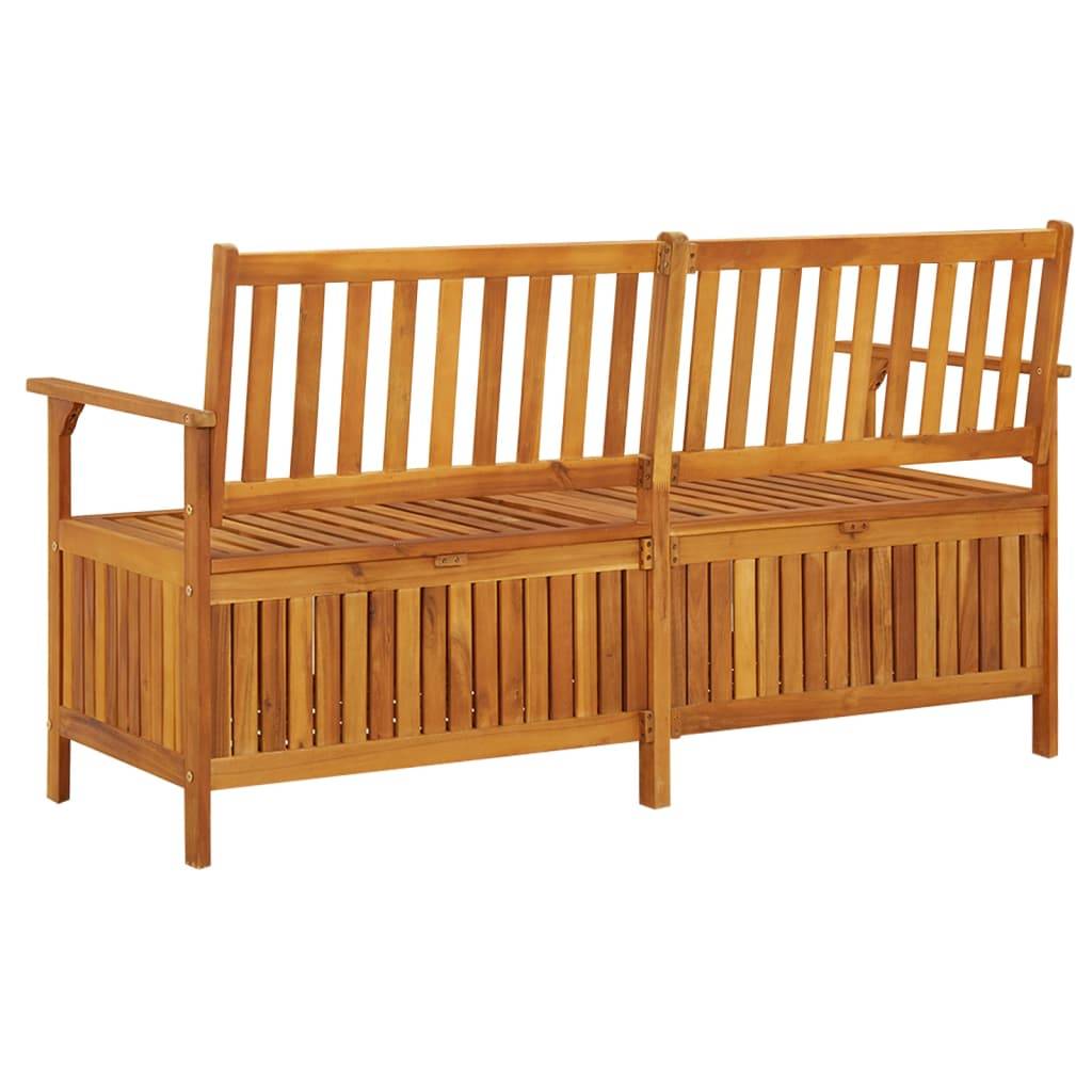 Banc de jardin | Banc de rangement 148 cm Bois d'acacia solide Maison Chic - Image 4