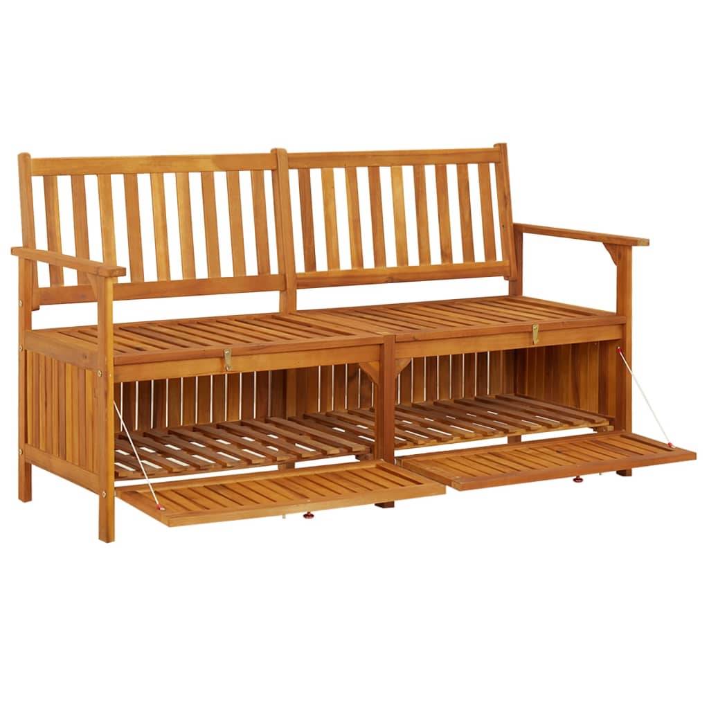 Banc de jardin | Banc de rangement 148 cm Bois d'acacia solide Maison Chic - Image 3