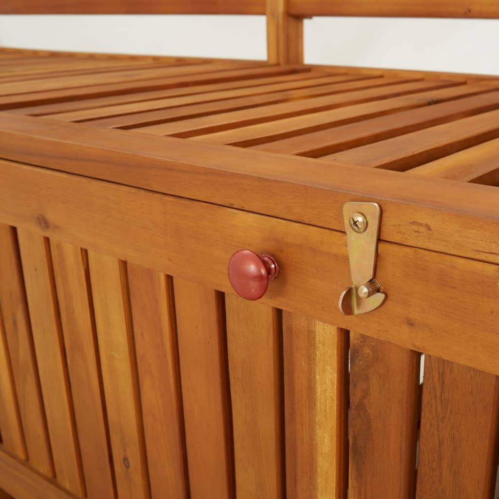 Banc de jardin | Banc de rangement 148 cm Bois d'acacia solide Maison Chic - Image 6