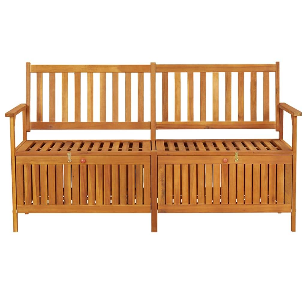 Banc de jardin | Banc de rangement 148 cm Bois d'acacia solide Maison Chic - Image 1