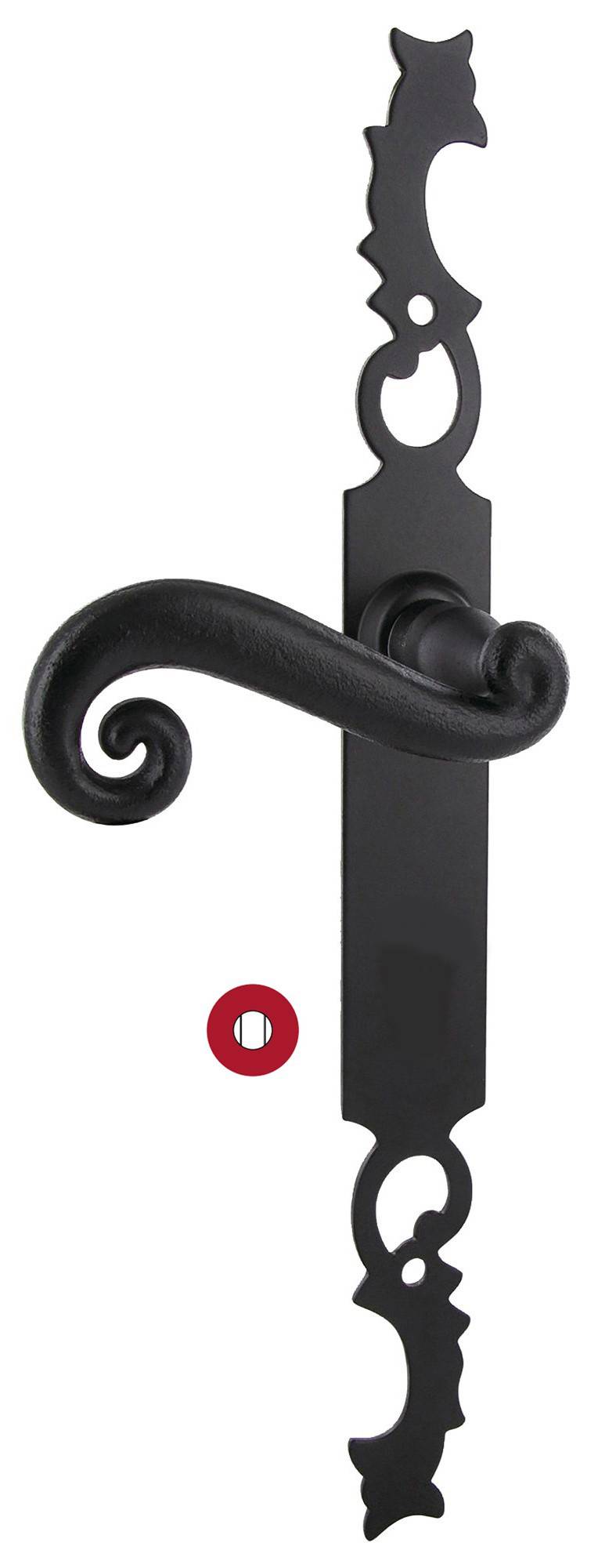 Ensemble Nevers plaque étroite BOUVET Fer patiné cémenté - Clé i - Vis