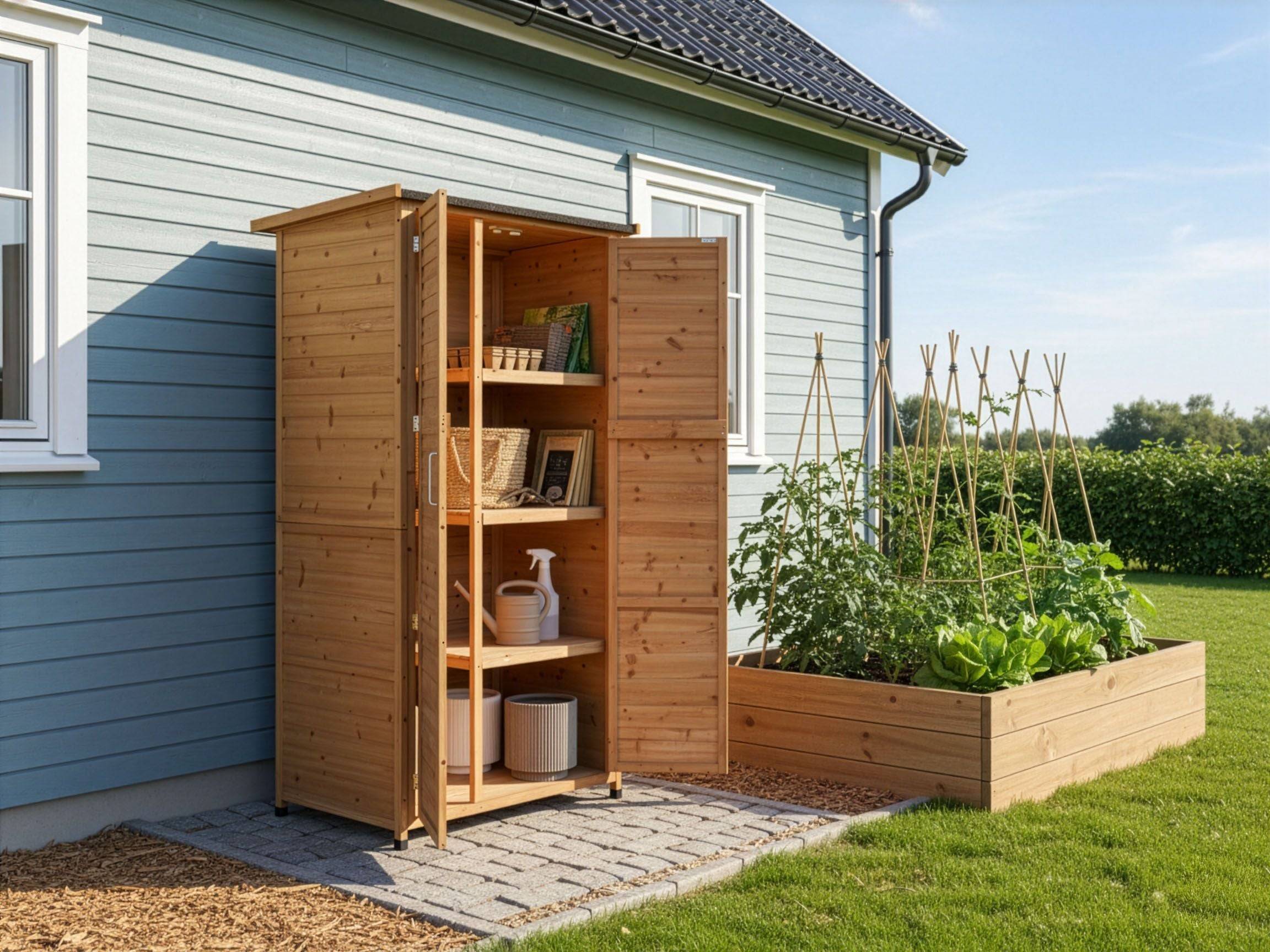 Beliani - Abri de jardin Bois de sapin Marron clair ARSEGO - 96x67x183- Beliani