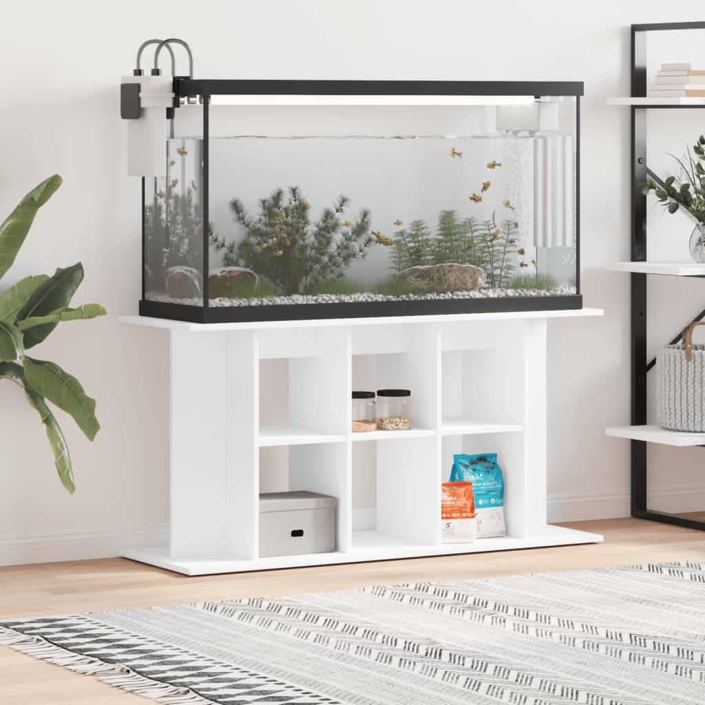 Meuble pour Aquarium Bois d'Ingénierie pour Salon avec Rangement 120x40x60 cm Blanc - ComfortXL Outdoor Living - Image 1