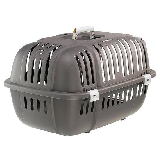 Ferplast - Ferplast Caisse de Transport Chat, Cage de Transport pour Chiens Petits et Chats jusqu'à 8 Kg, Porte Transparente Antichoc, Fentes d'aération, 37 x 57 - Imagen 9