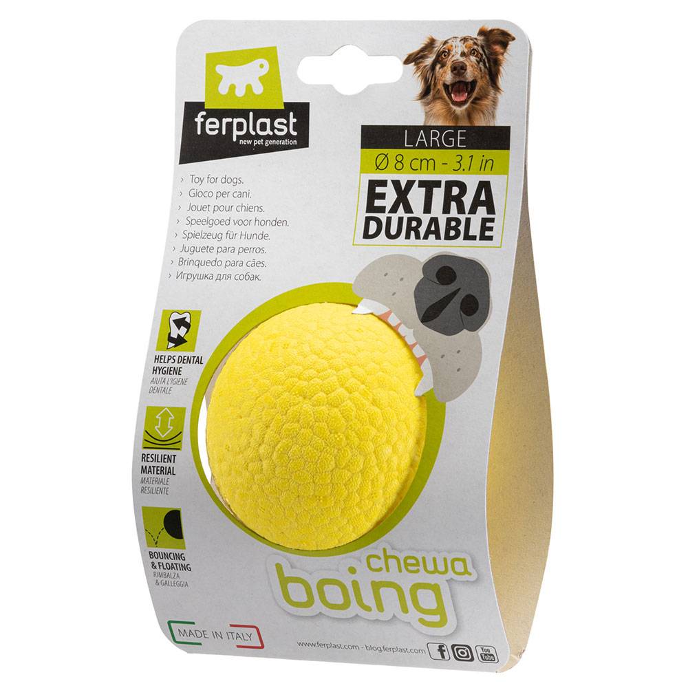 Ferplast - Ferplast Jouet Chien, Balle pour Chien, en Matériau Durable, Non Toxique, Résistante aux Morsures, pour l'Hygiene Dentaire, Rebondissant et Flottant, - Imagen 7