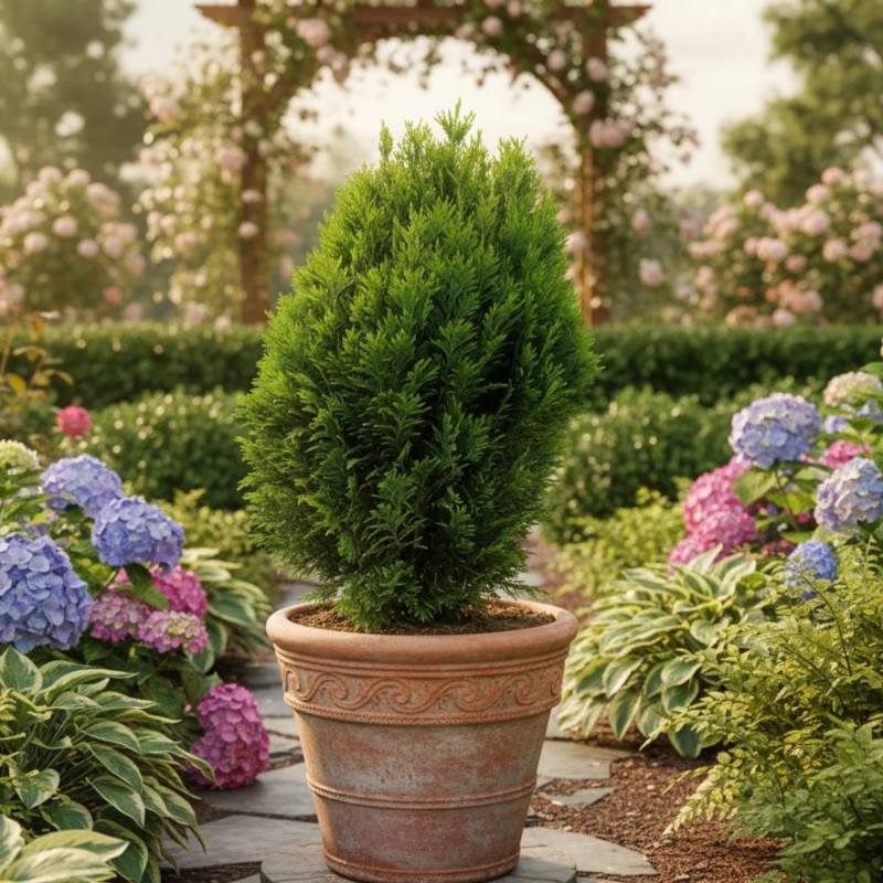 Cyprès de Lawson Minima Glauca, Chamaecyparis lawsoniana - Pot de 3L - 40/60 cm - Imagen 4
