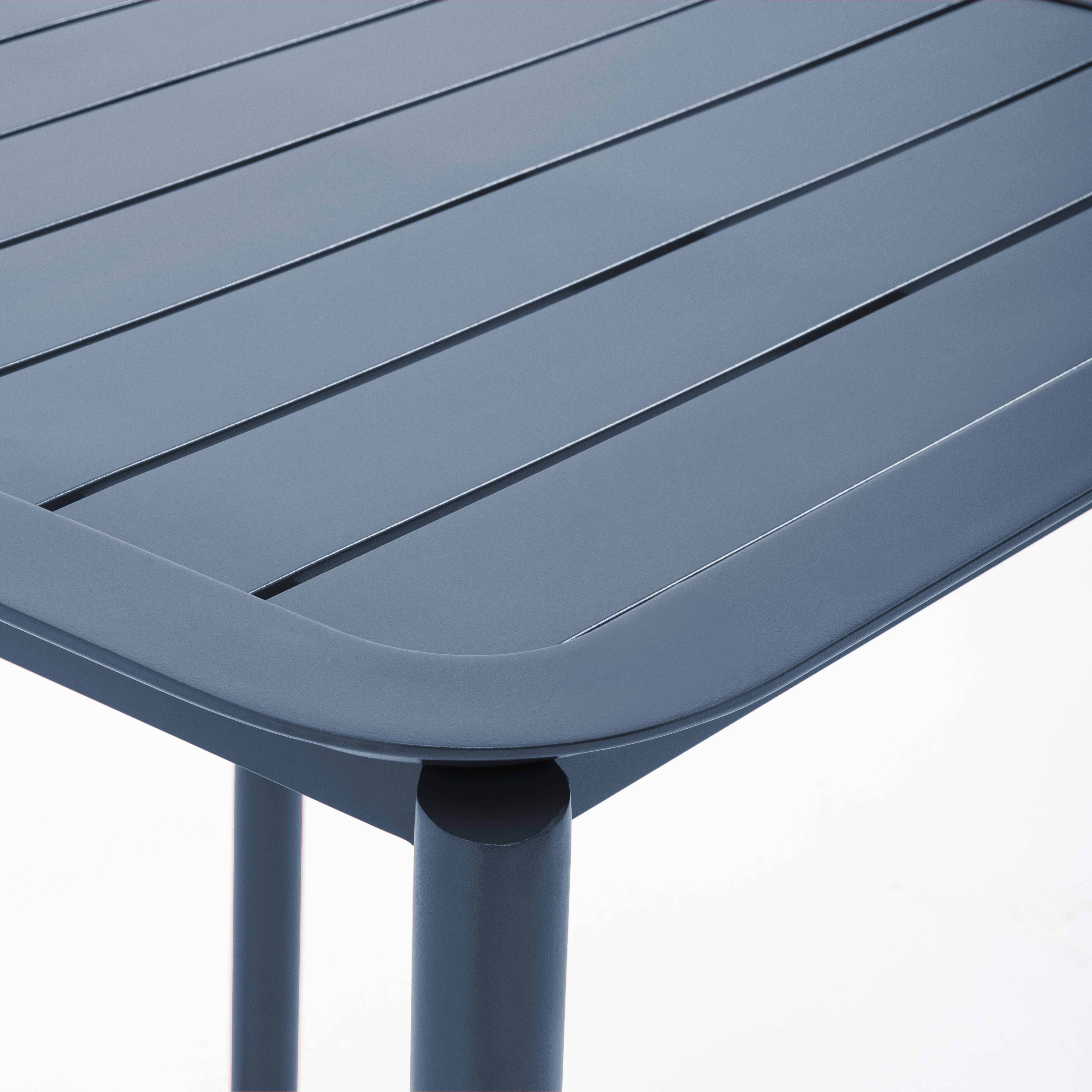 Oviala - Table carrée de terrasse (70x70cm) bleu foncé Almada - Oviala - Imagen 6