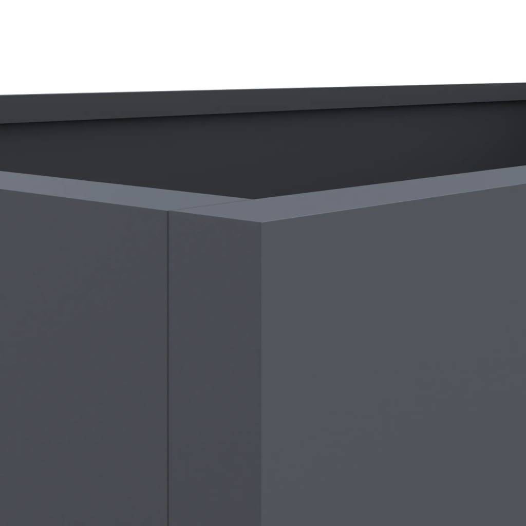 Maison Chic - Jardinière, Bac à fleurs, Pot de fleurs anthracite 62x30x29 cm acier - Imagen 8