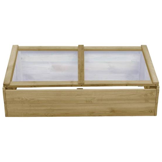 Lot de 2 Serres de jardin 0.5m² - Serres de culture Bois de pin imprégné 100x50x35 cm MAISON CHIC - Image 3