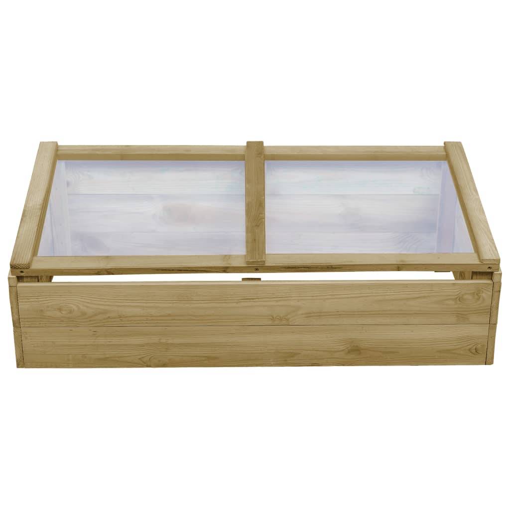 Lot de 2 Serres de jardin 0.5m² - Serres de culture Bois de pin imprégné 100x50x35 cm MAISON CHIC - Image 3