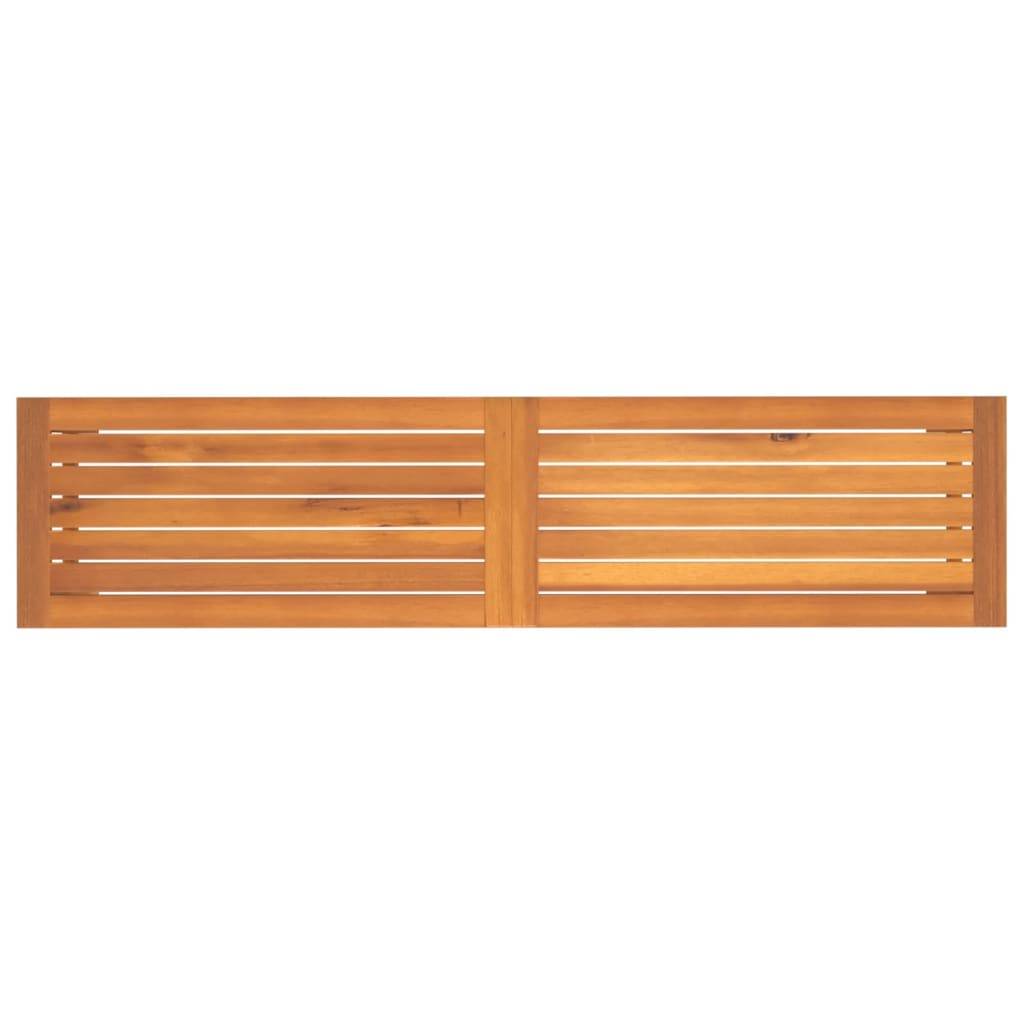 Helloshop26 - Banc de jardin meuble de patio d'extérieur terrasse 150 x 35 x 45 cm bois massif d'acacia - Imagen 4
