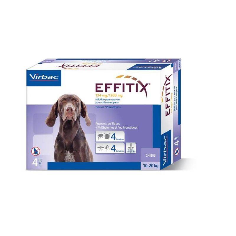 EFFITIX CHIEN (10-20 KG) - VIRBAC 24 pipettes