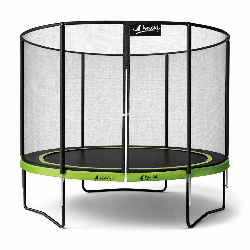 Kangui - Trampoline de jardin Ø 300cm + filet de sécurité - PUNCHI 300 Vert Kangui - Image 1