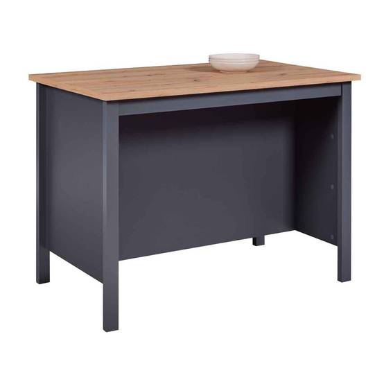 Ilot de Cuisine "Melina" 124cm Anthracite & Chêne - Image 5