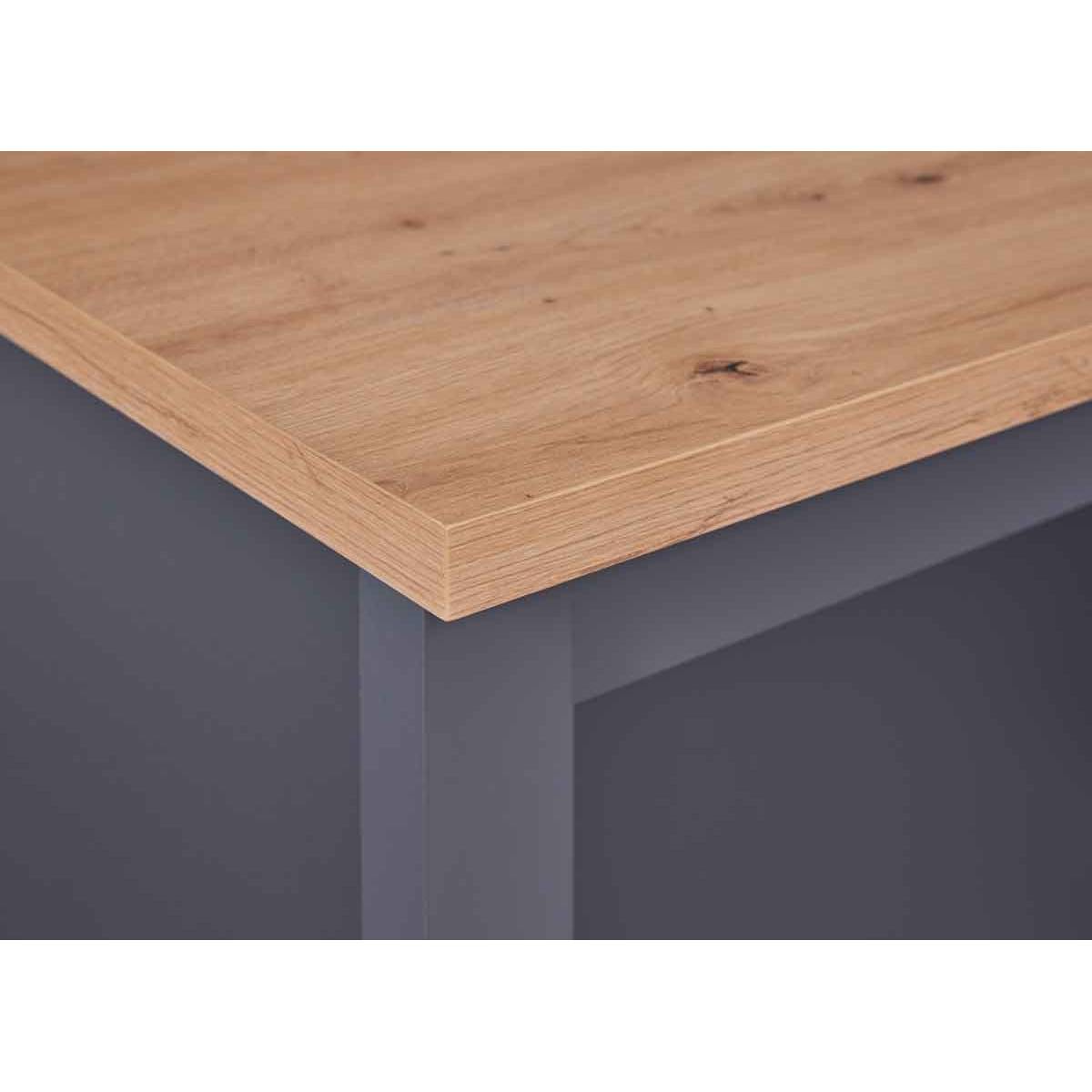 Ilot de Cuisine "Melina" 124cm Anthracite & Chêne - Image 9