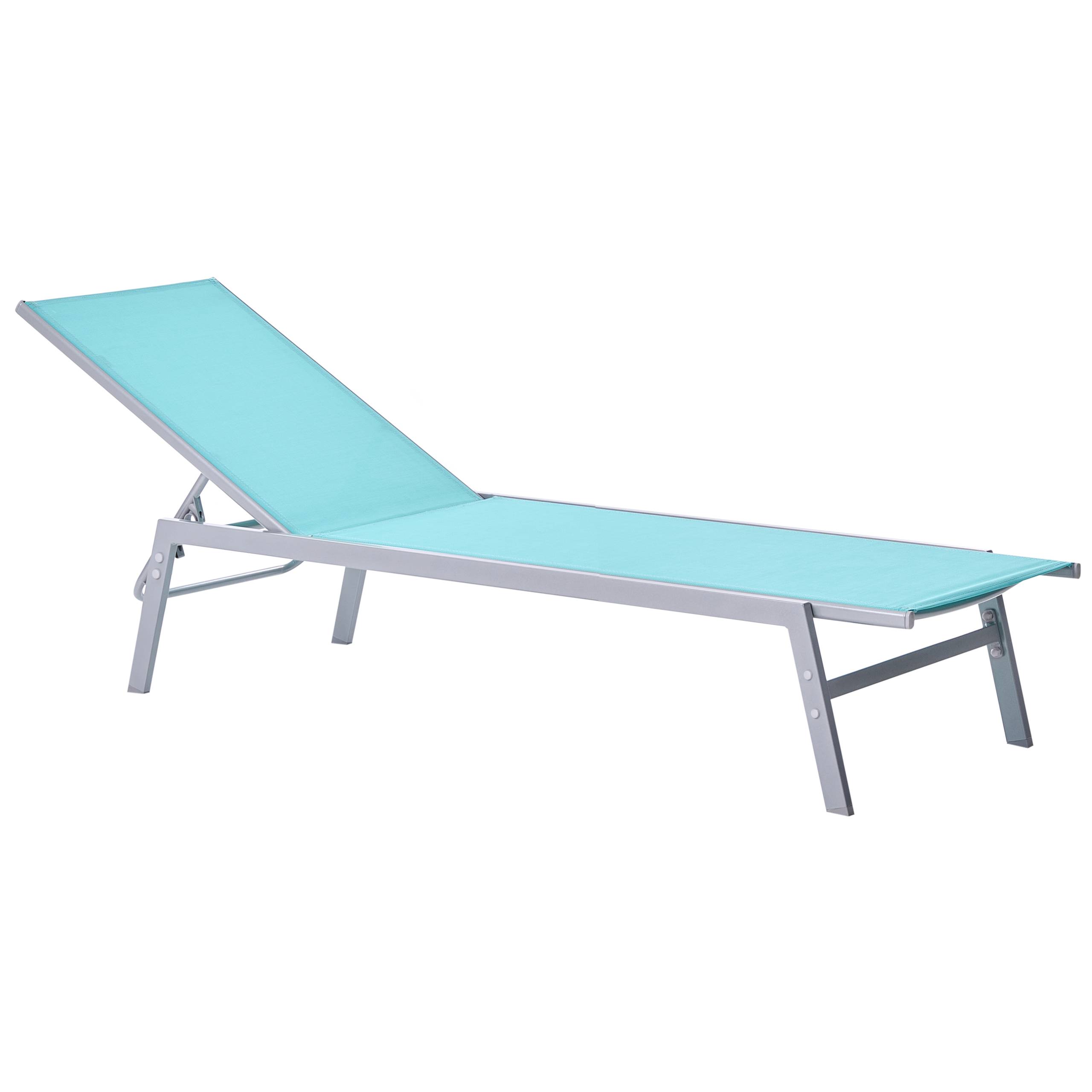 Beliani - Chaise longue Acier Bleu NOLI - 53x197x96- Beliani - Image 2