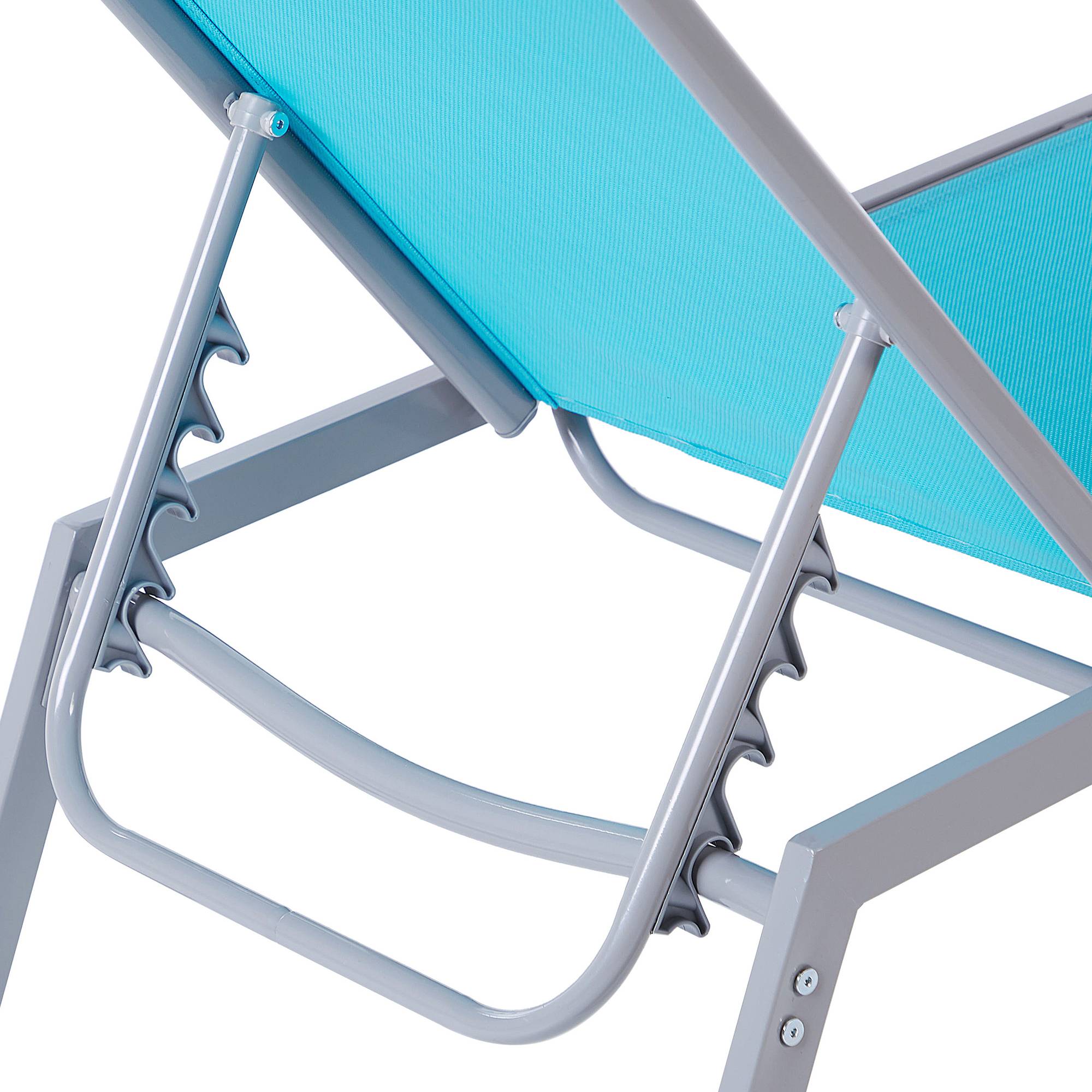 Beliani - Chaise longue Acier Bleu NOLI - 53x197x96- Beliani - Image 5