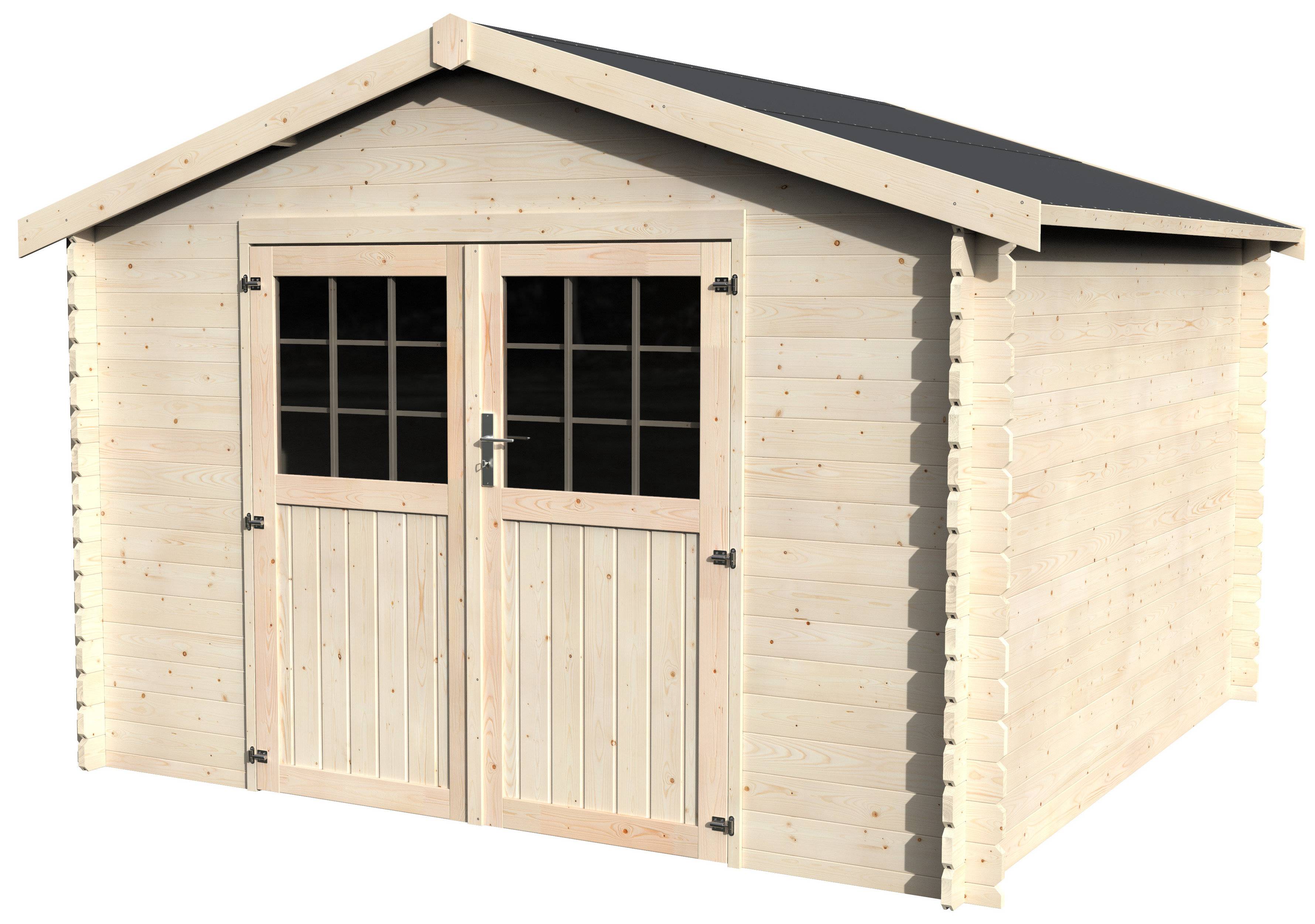 Decor et Jardin - ABRI DE JARDIN BOIS FLOVENE - 9,00 m² - Ep : 28 mm - 3,26x3,26 - couleur naturel - Décor et Jardin - Imagen 1