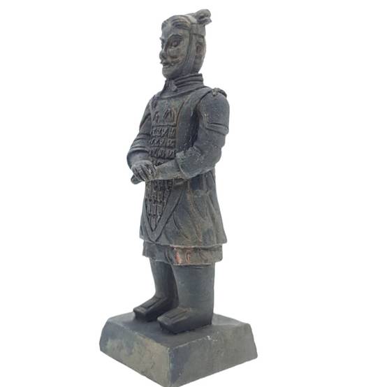 Statuette guerrier chinois Qin 5 L, hauteur 14 cm, décoration aquarium - Image 1