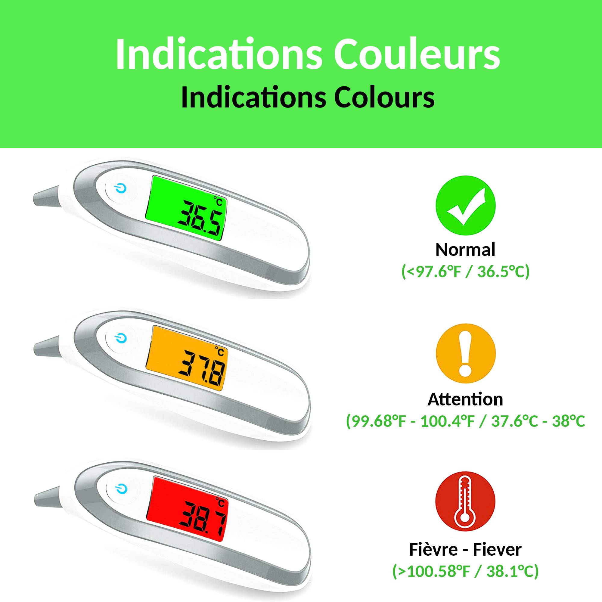 Fishtec - Thermomètre frontal infrarouge FISHTEC Body Check, technologie sans contact, mesure rapide et fiable pour adulte et enfant - Image 5