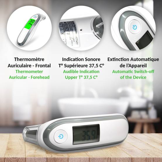 Fishtec - Thermomètre frontal infrarouge FISHTEC Body Check, technologie sans contact, mesure rapide et fiable pour adulte et enfant - Image 3