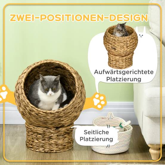 Panier pour chat jacinthe d'eau marron 40 x 37 x 51 cm - PANGIVO - Image 6