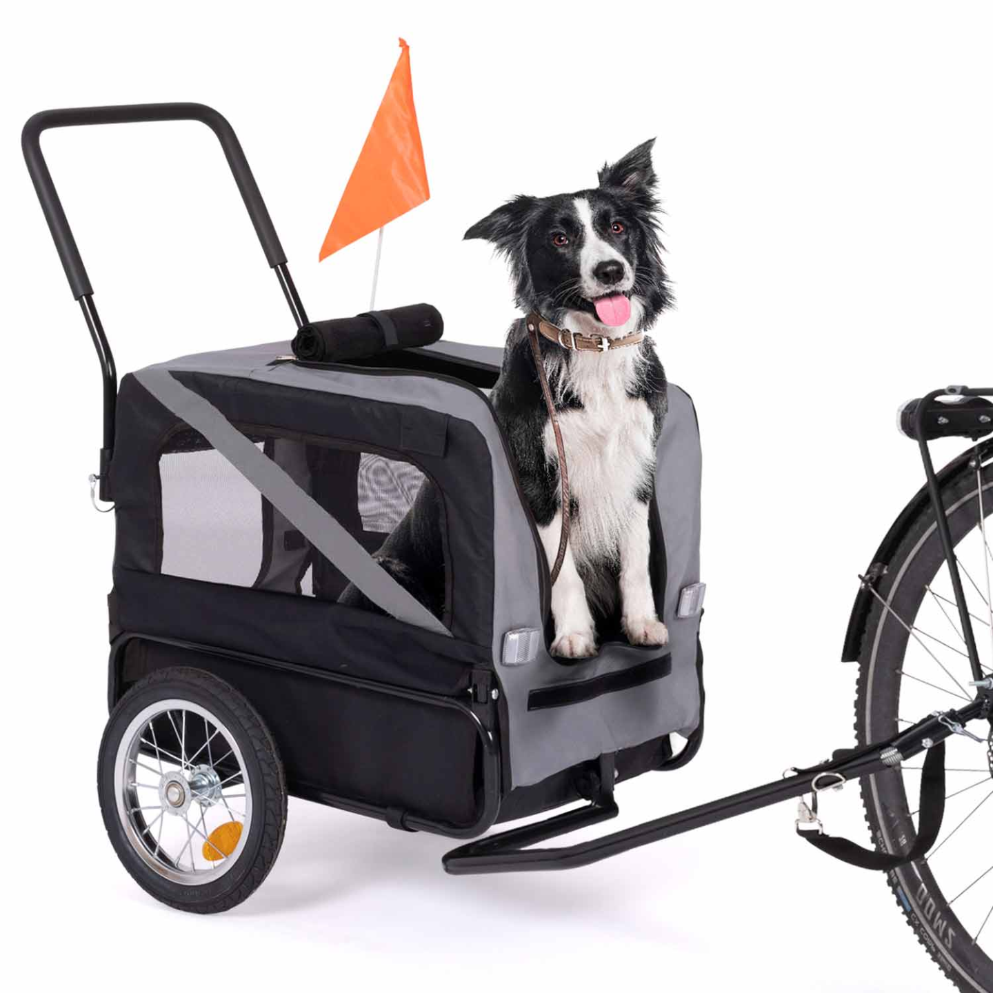 Remorque à vélo pour chien TILLY avec réflecteurs 128 x 52 x 102 cm pour animaux de compagnie - Image 2