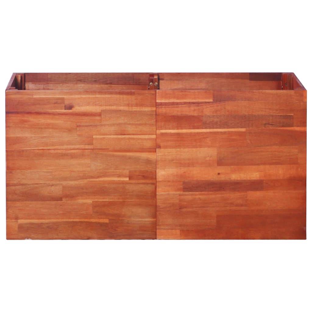 Helloshop26 - Jardinière lit surélevé plantes fleurs jardin 100 x 50 x 50 cm bois d'acacia - Imagen 3