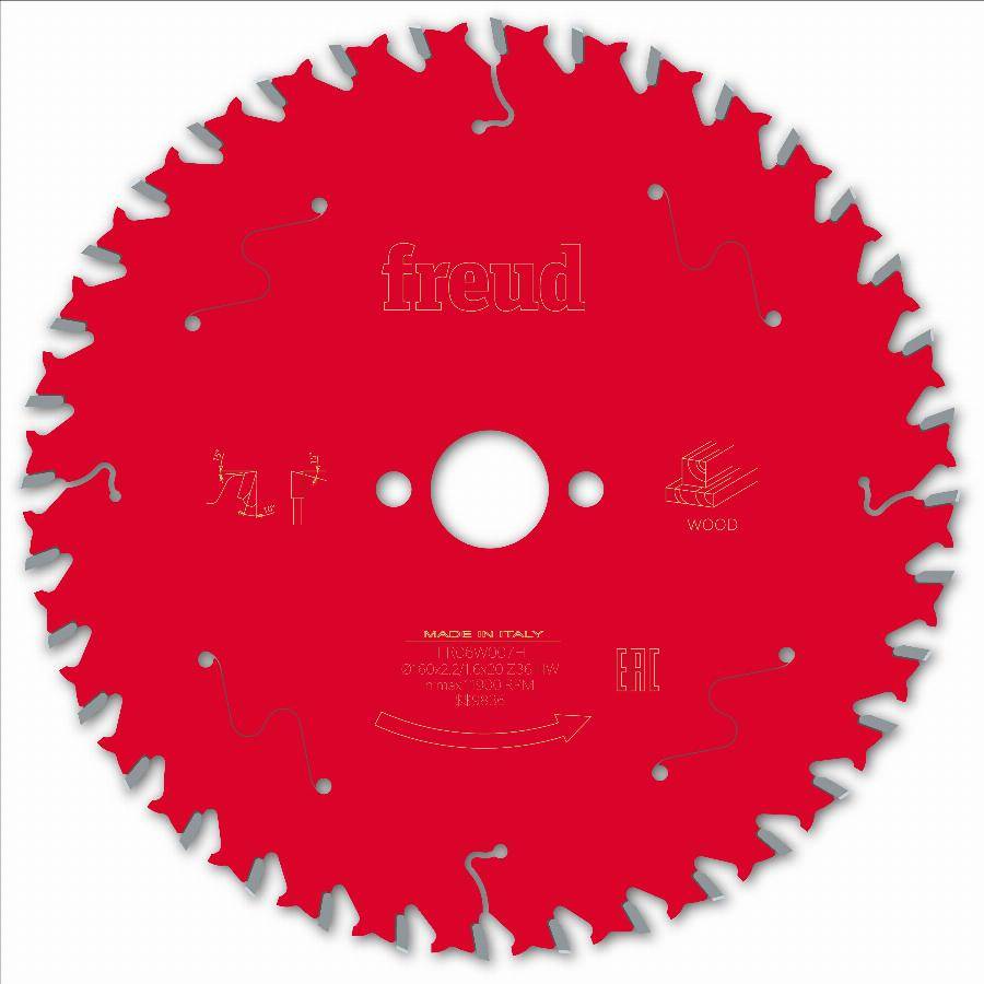 Lame pour scie circulaire portative filaire/sans fil FREUD - Ø160 2,2/1,6 A20 Z36 BA 10° - F03FS09679 -FR06W007H - Image 2