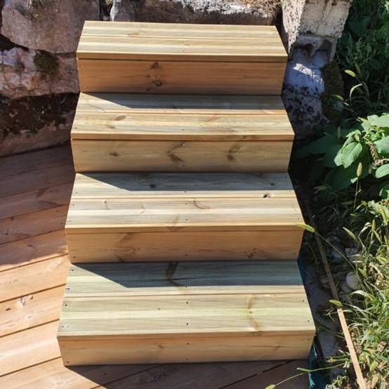 BLOCKY - Marche d'escalier modulable - 2 planches L-60cm H17cm - Image 5