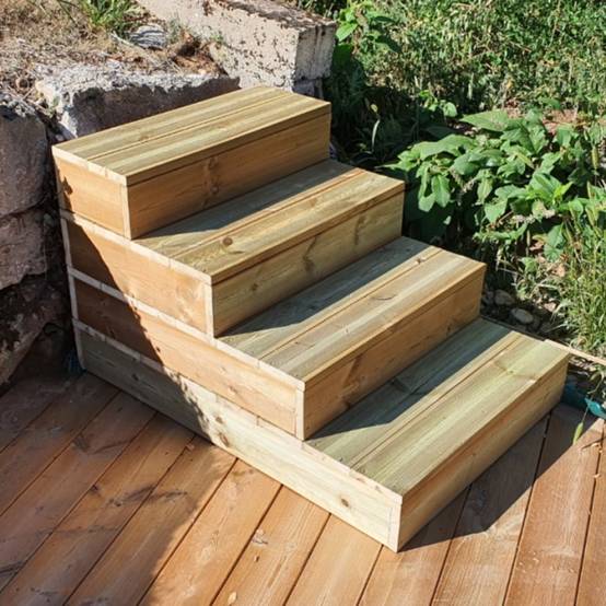 BLOCKY - Marche d'escalier modulable - 2 planches L-60cm H17cm - Image 3