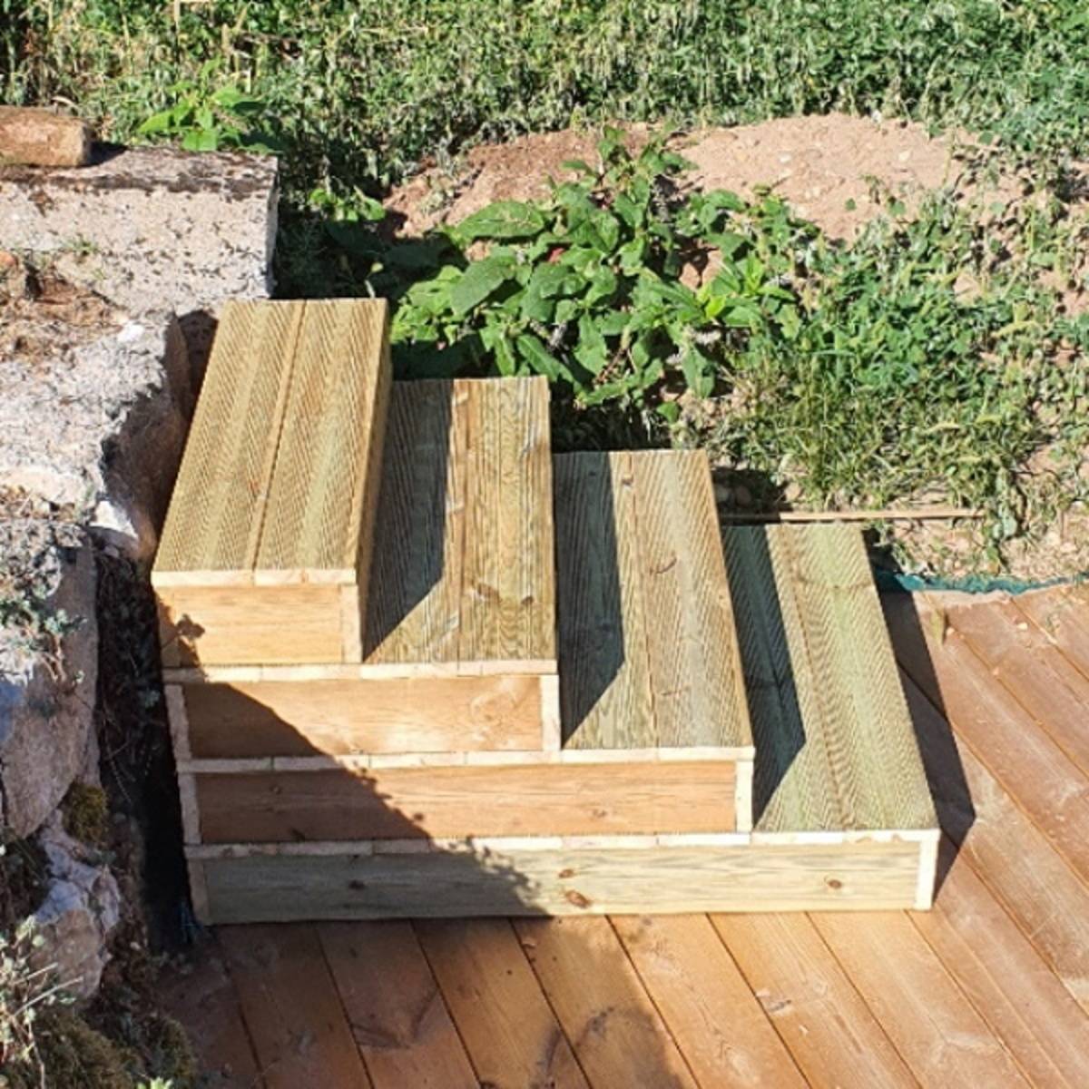 BLOCKY - Marche d'escalier modulable - 2 planches L-60cm H17cm - Image 7