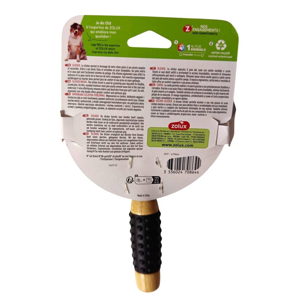 Zolux - Cepillo Slicker 17 cm para perro - Imagen 3