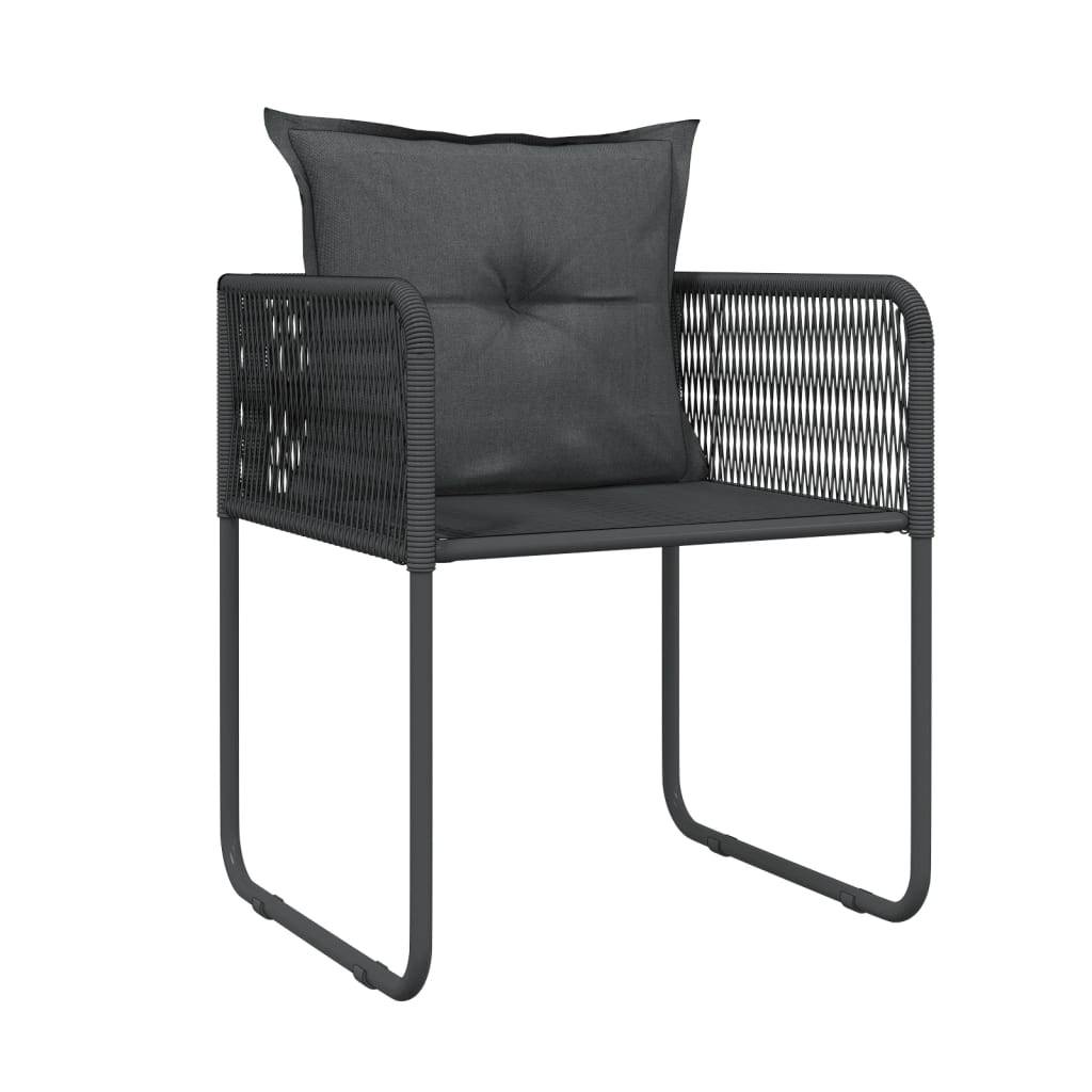 Vidaxl - Ensemble à manger de jardin 9 pcs Noir vidaXL 3099082 - Imagen 5