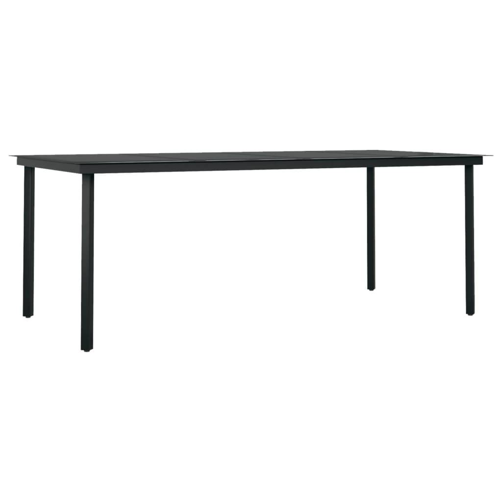 Vidaxl - Ensemble à manger de jardin 9 pcs Noir vidaXL 3099082 - Imagen 3
