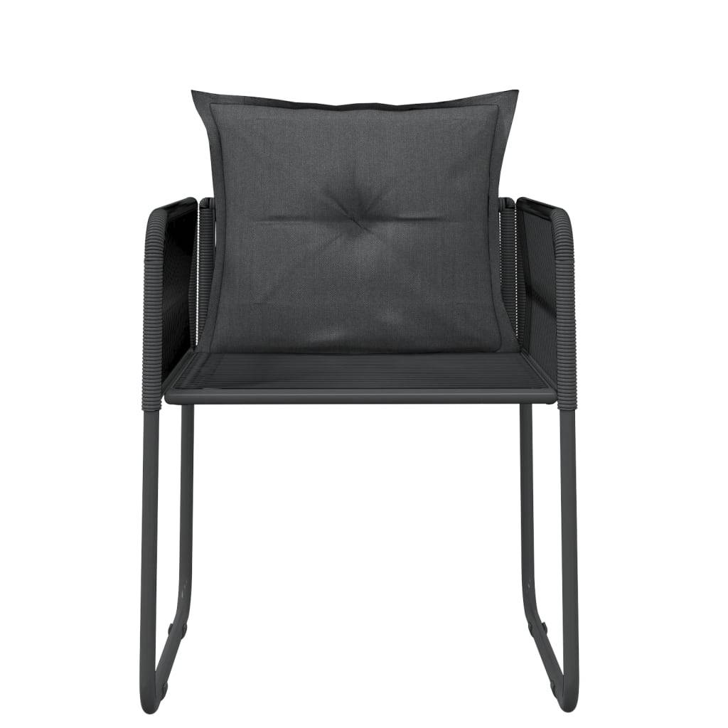 Vidaxl - Ensemble à manger de jardin 9 pcs Noir vidaXL 3099082 - Imagen 6