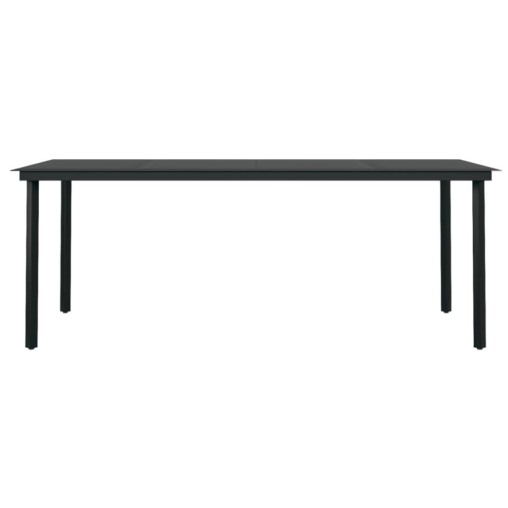 Vidaxl - Ensemble à manger de jardin 9 pcs Noir vidaXL 3099082 - Imagen 4