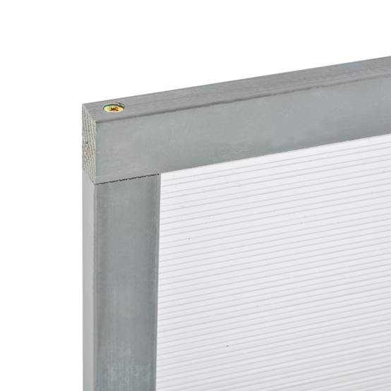 Mini Serre Châssis Bois Polycarbonate Jardin Semis Potager 90x46cm Gris - ComfortXL Outdoor Living - Image 8
