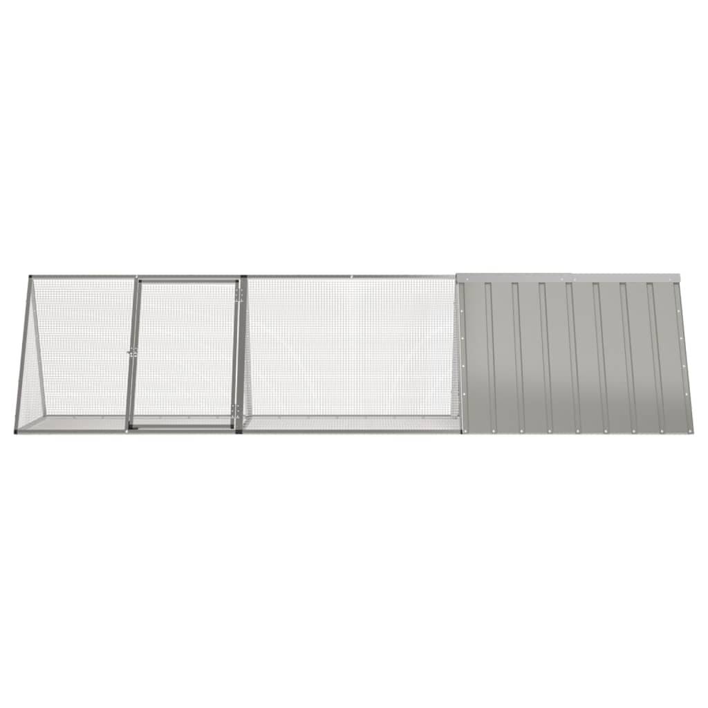 Vidaxl - Cage à lapin grise 302,5 x 80,5 x 71 cm en acier galvanisé vidaXL 3106449 - Image 7