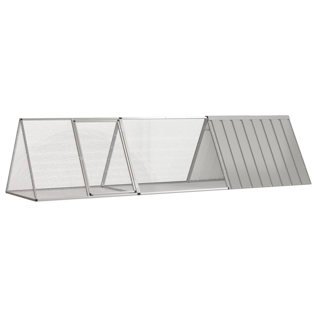Vidaxl - Cage à lapin grise 302,5 x 80,5 x 71 cm en acier galvanisé vidaXL 3106449 - Image 1