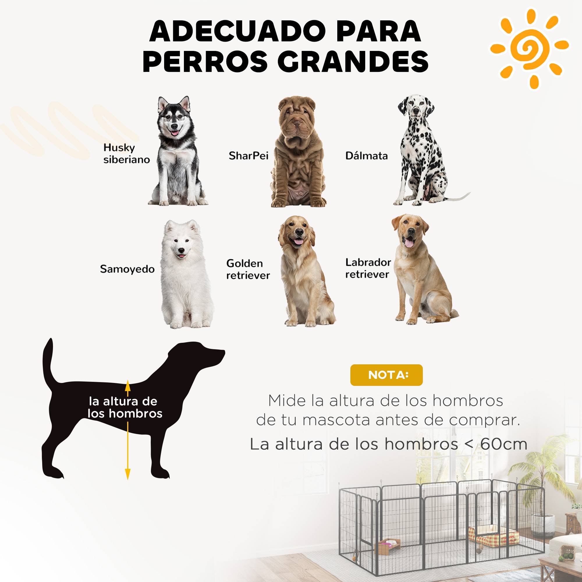 Parc pour chien à 12 panneaux, 100 cm de haut, avec portes pour une utilisation intérieure et extérieure, noir - Image 9
