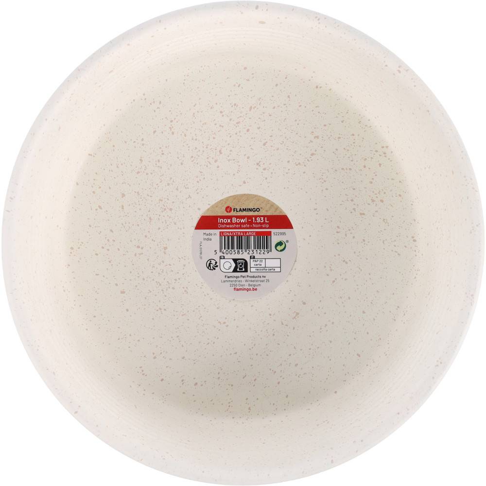 Gamelle pour nourriture ou l'eau blanche ø 21.1 cm,  1.93 litres pour chat et chien - Imagen 1
