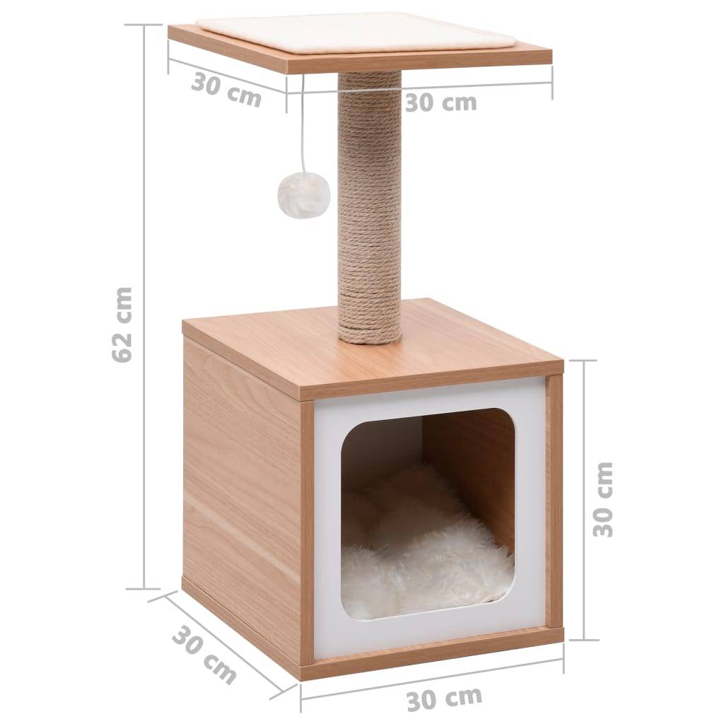 Vidaxl - Arbre à chat avec tapis à gratter en sisal 62 cm vidaXL 170931 - Imagen 3