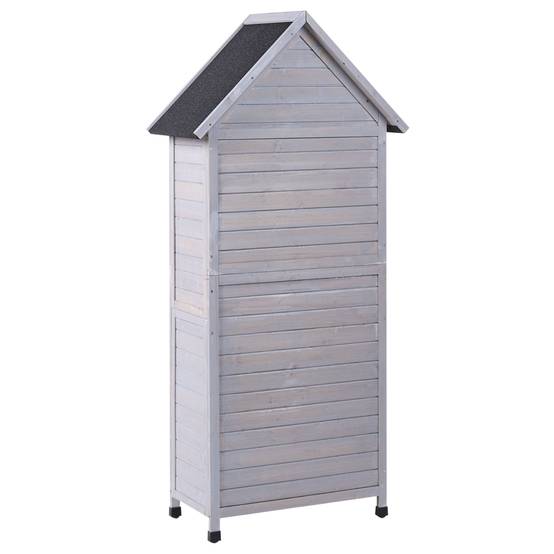 Beliani - Abri de jardin Bois de sapin Gris SENIGA - 85x46x183- Beliani - Image 6