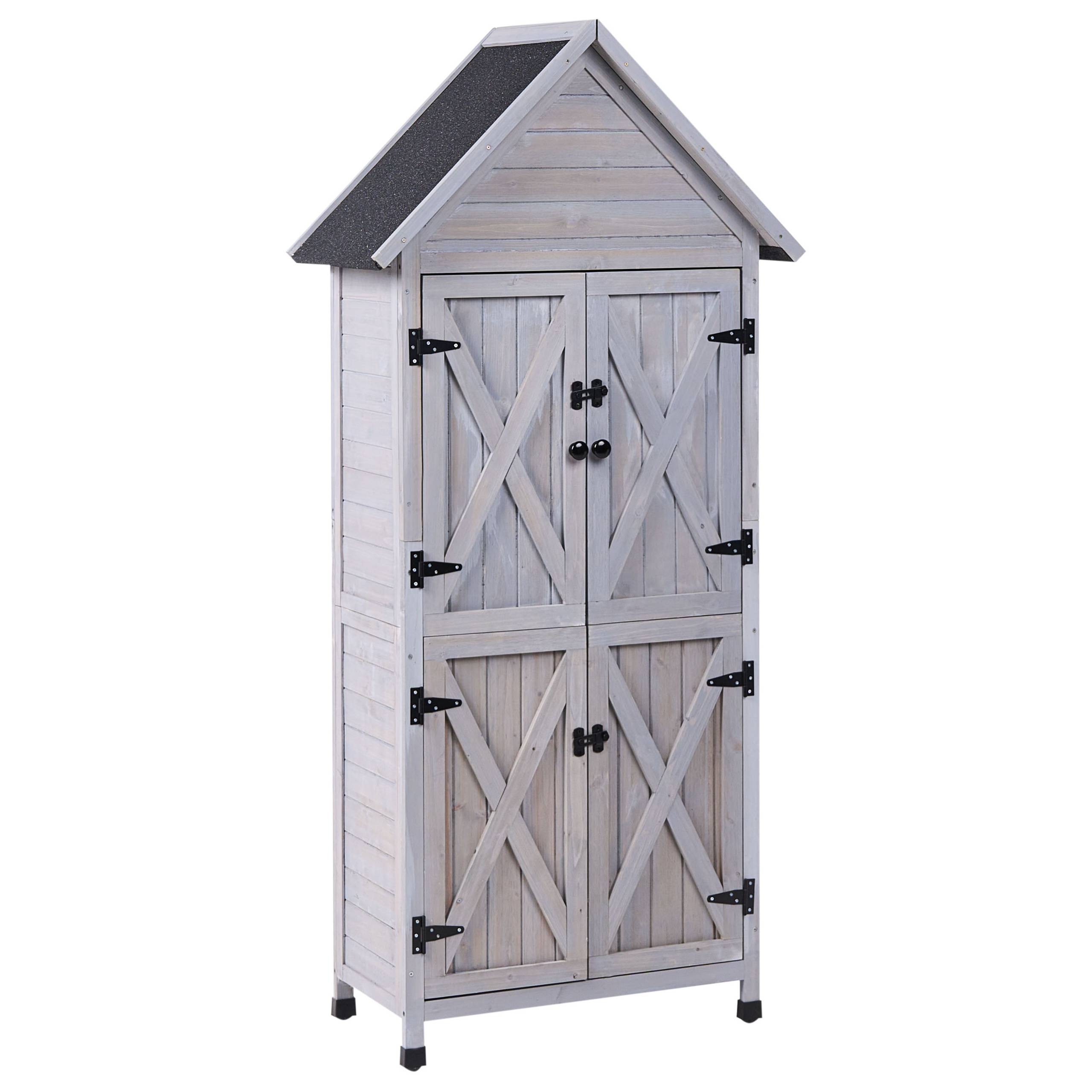 Beliani - Abri de jardin Bois de sapin Gris SENIGA - 85x46x183- Beliani - Image 2