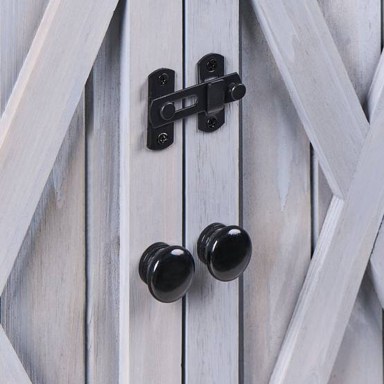 Beliani - Abri de jardin Bois de sapin Gris SENIGA - 85x46x183- Beliani - Image 8