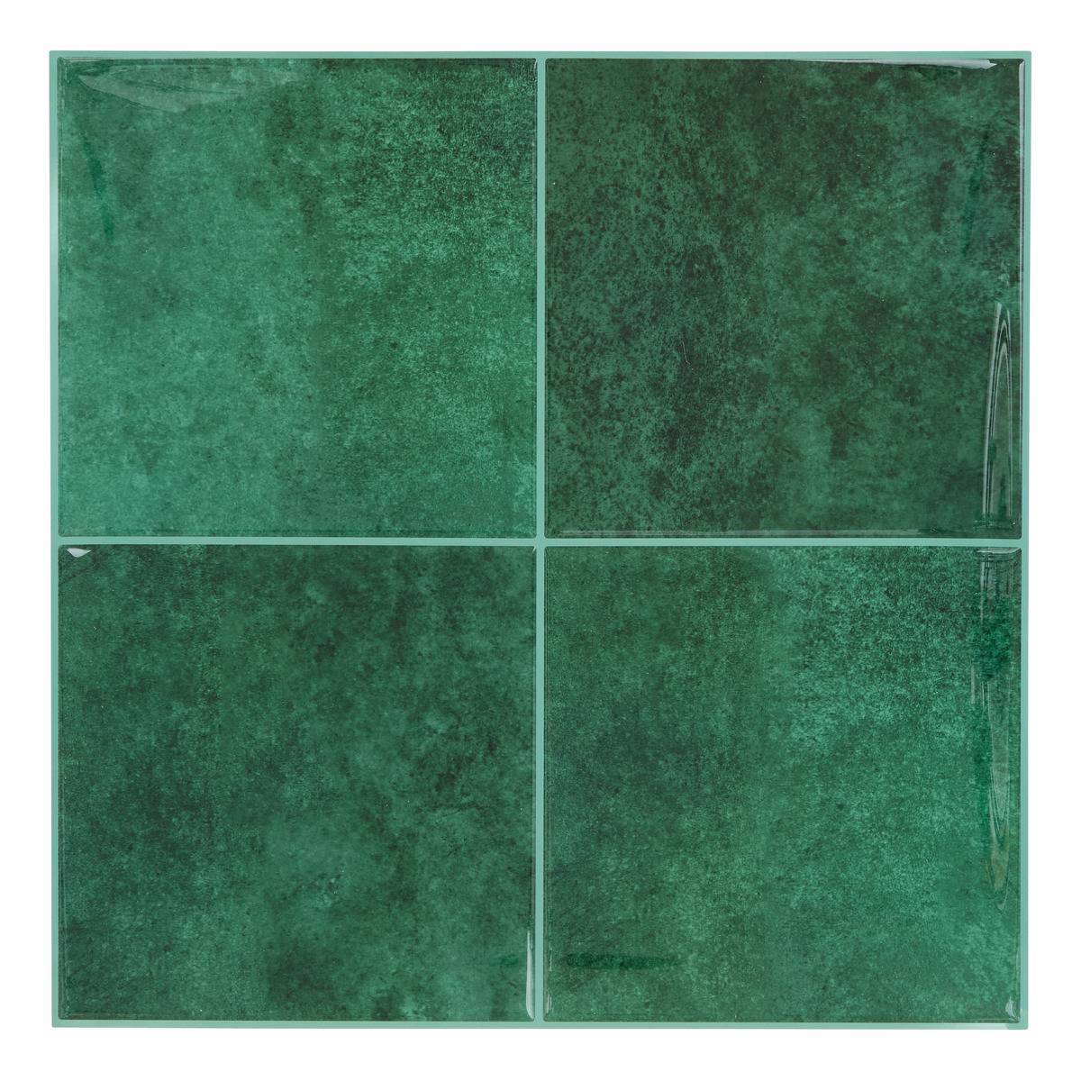 Atmosphera - 2 stickers muraux Caro carré 25x25cm vert - Atmosphera Créateur d'intérieur - Image 2