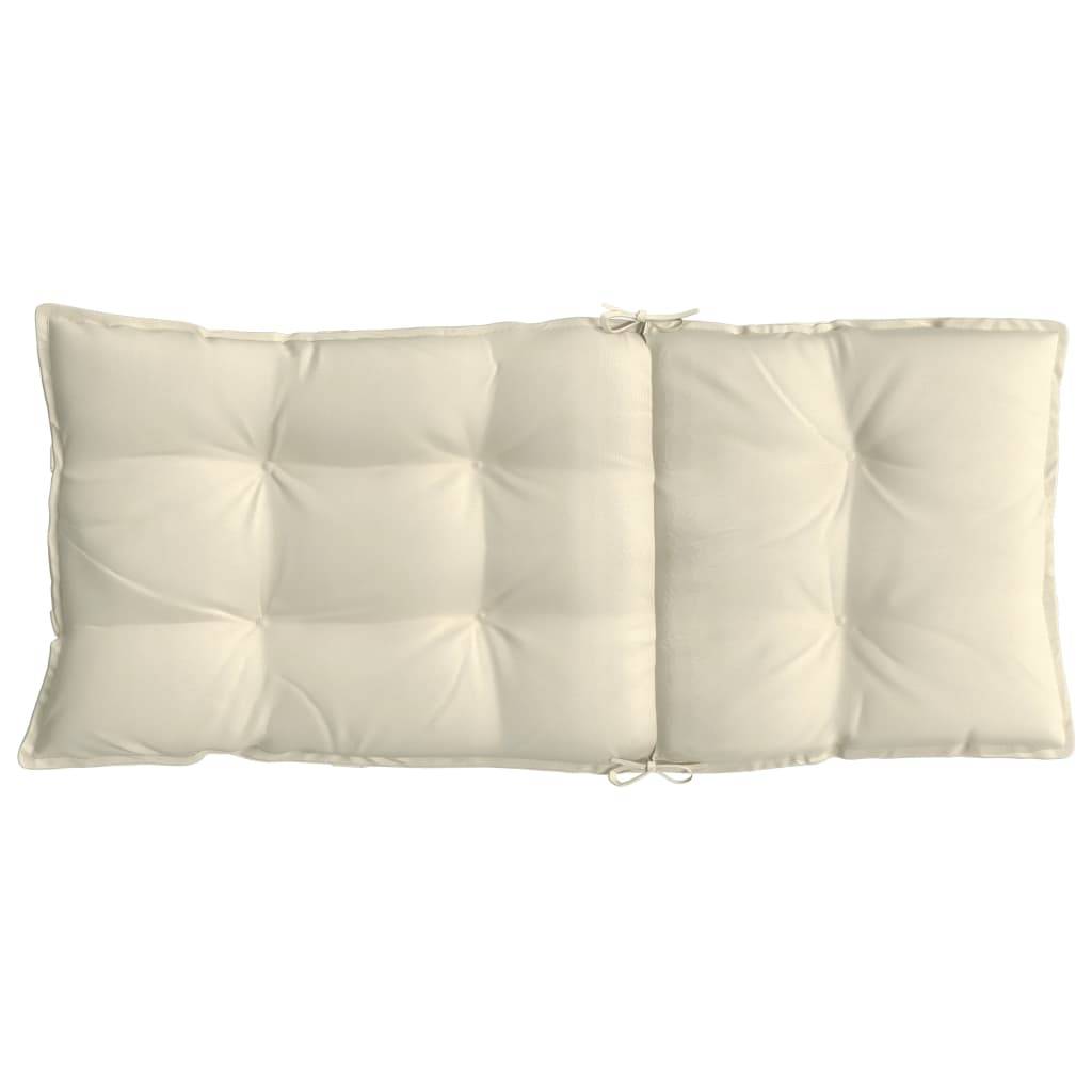 Coussins de chaise à dossier haut tissu oxford crème 120 x 50 x 7 cm, poids:10.95kg - PANGIVO - Image 7