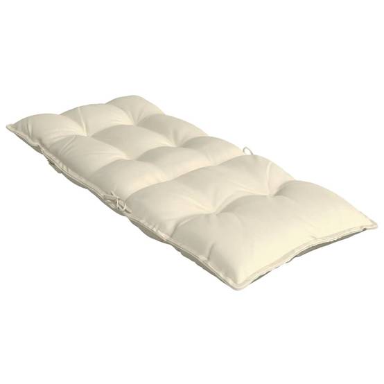 Coussins de chaise à dossier haut tissu oxford crème 120 x 50 x 7 cm, poids:10.95kg - PANGIVO - Image 6