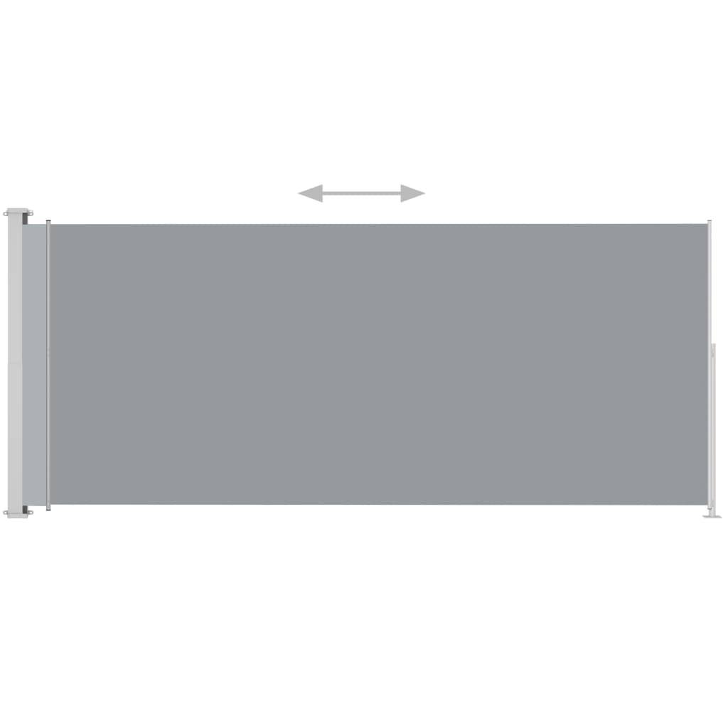Helloshop26 - Auvent latéral rétractable de patio 180 x 500 cm gris - Imagen 2